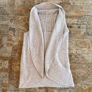 Women's maternity Gray Open Front Sweater Vest